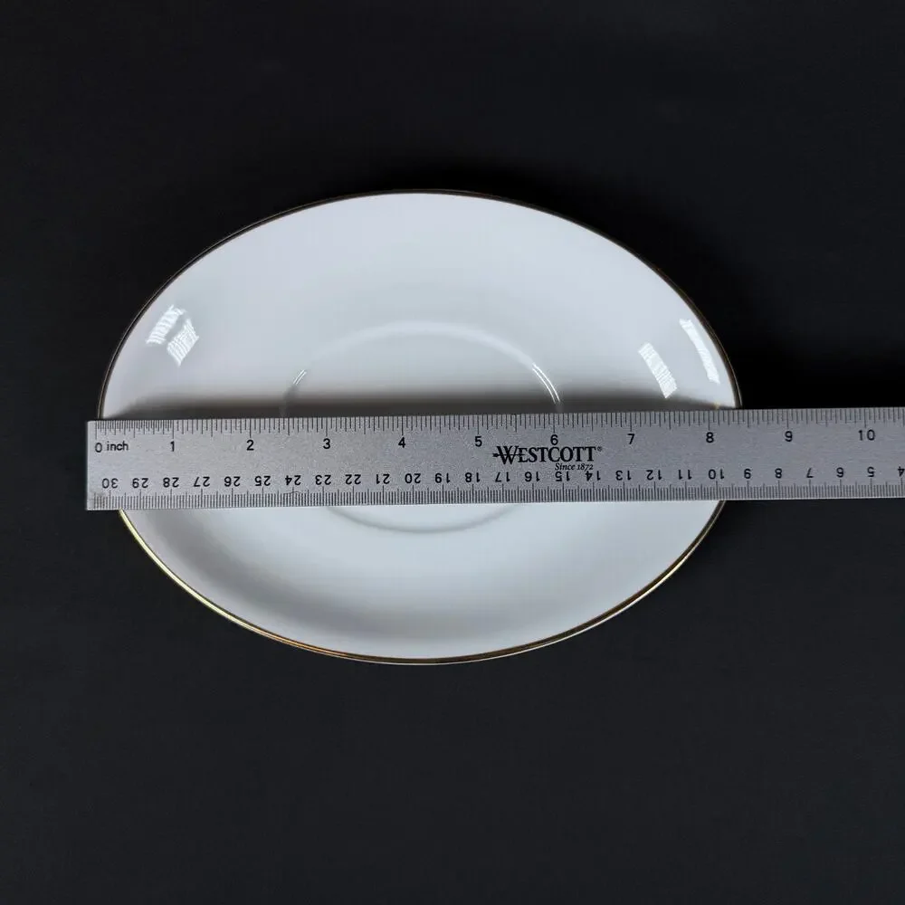 Christopher Stuart Ambassador Gold Gravy Boat Fine China Saucer & Plate